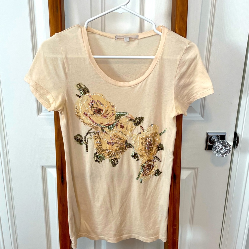 Vintage JCrew Sequin Tissue Tee